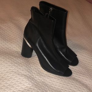 DKNY peep toe booties